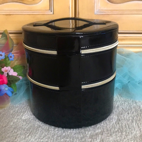 Lancome Double Tier Train Case Black & Pink - Picture 2 of 9